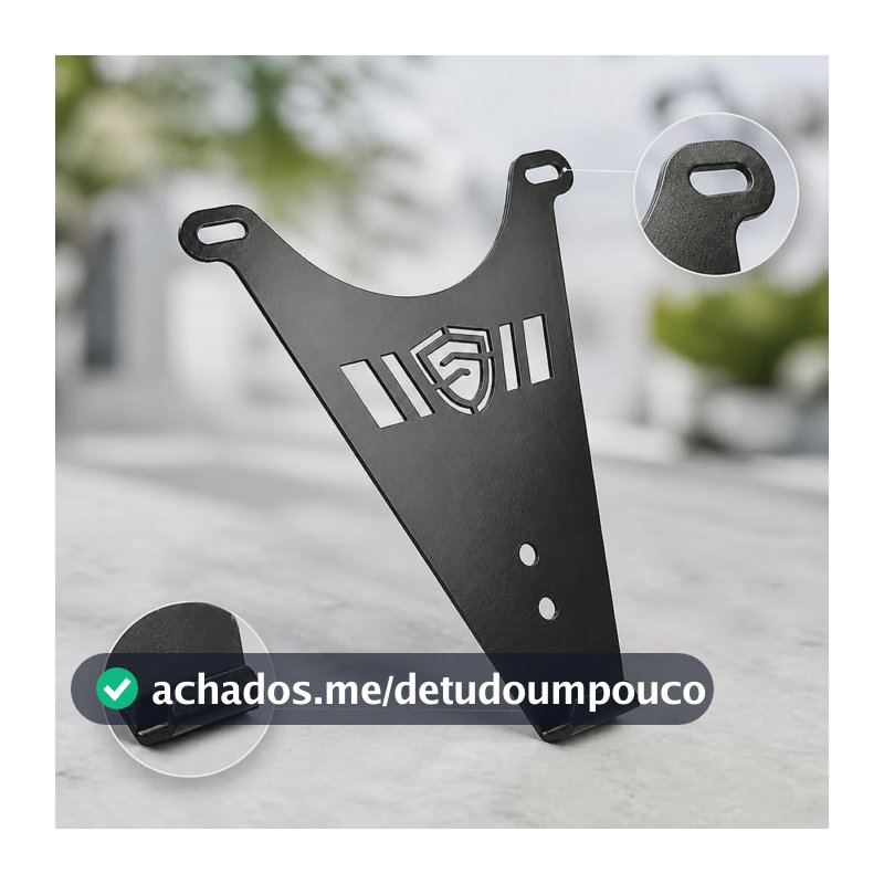 Suporte De Placas Para Moto Universal Reforço Protetor Placa