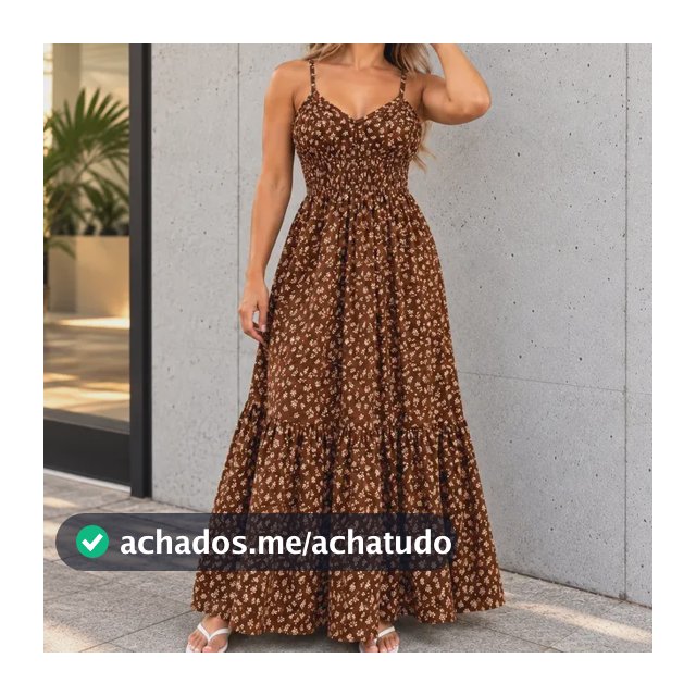 Vestido Lastex Alcinha Leve Decote V Feminino Longo Moda