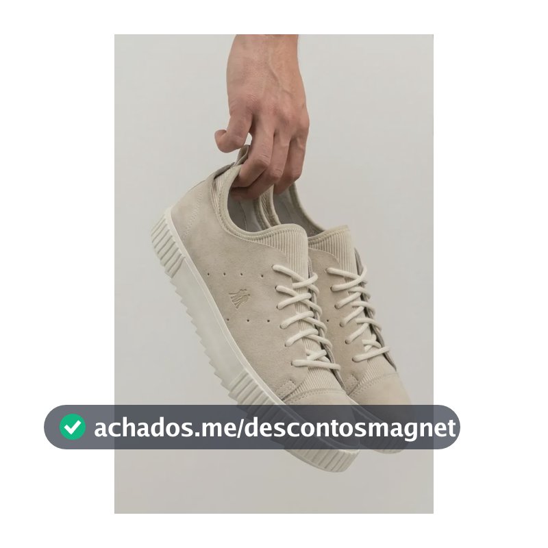 Tênis Masculino Polo Wear Camurça Casual Premium Off White Liso 40 Br