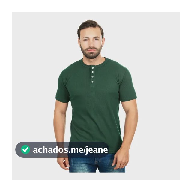 Camiseta Henley Masculina Jsilver Slim Manga Curta 4 Botões