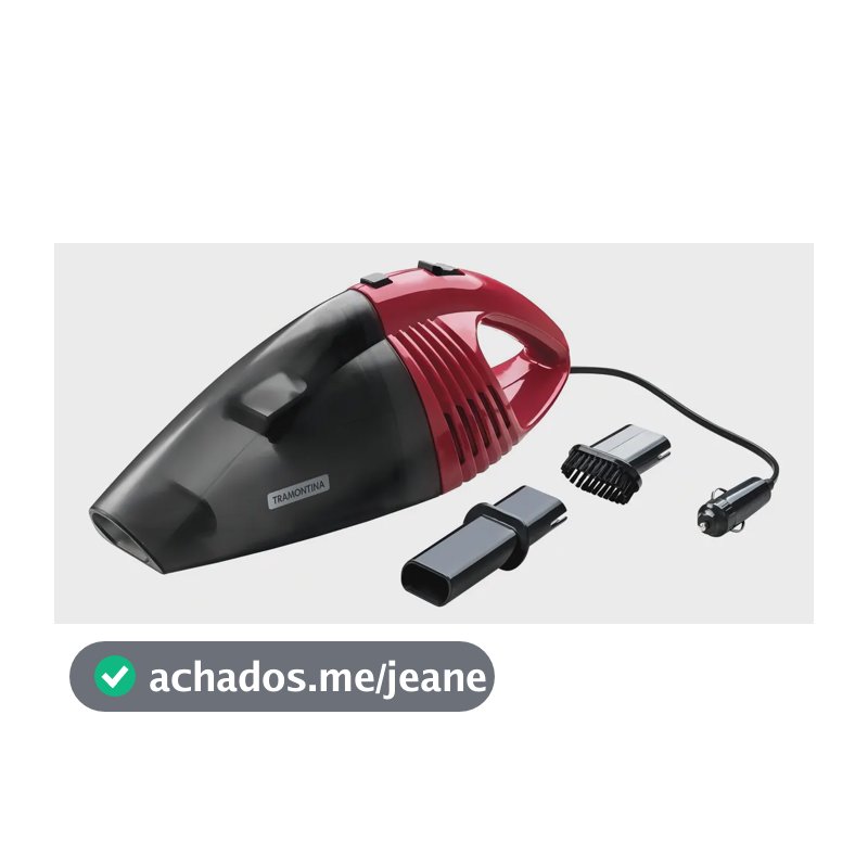 Aspirador Portátil Carro 12V 60W Tramontina Vinho Pó Seco Veicular