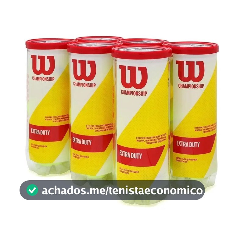 Bola De Tênis Wilson Championship Pack C/ 6 Tubos