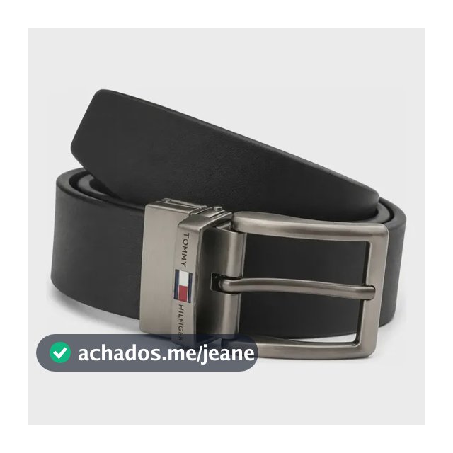 Cinto Couro Tommy Hilfiger Reversivel Preto Marrom Executivo