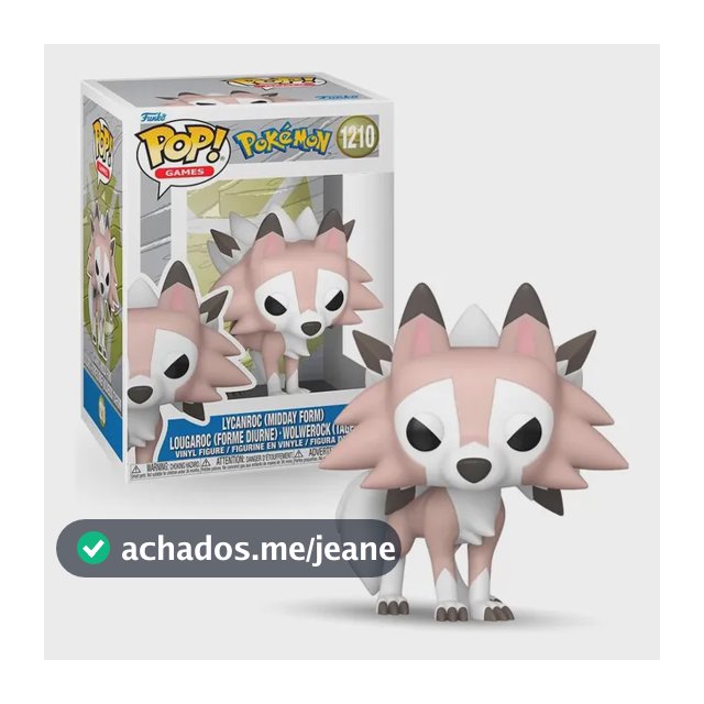 Boneco Funko Pop! Pokemon - Lycanroc (forma Diurna)