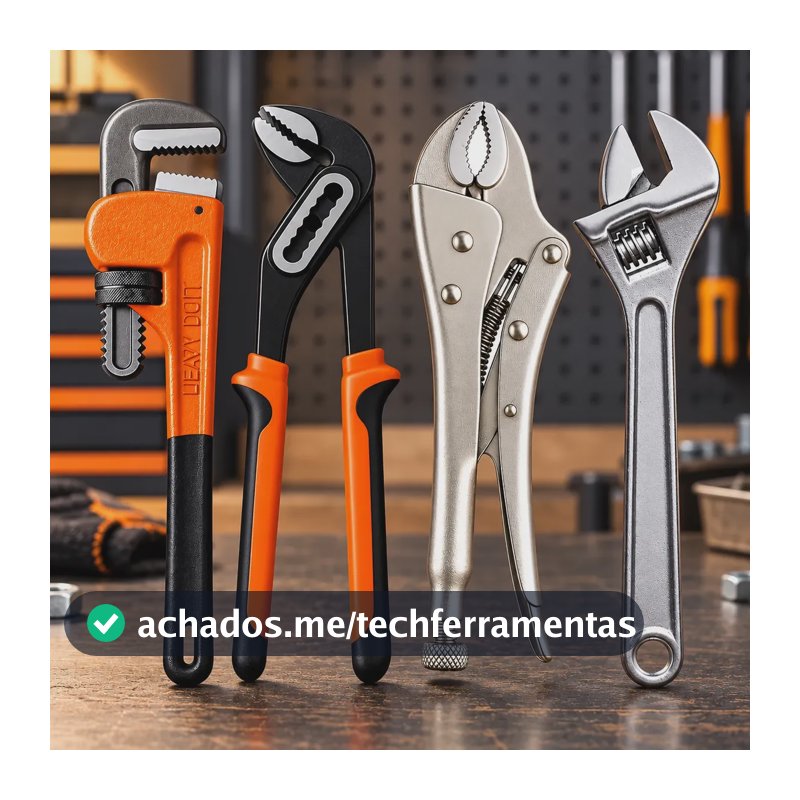 Alicate Pressão Chave Inglesa Grifo Alicate Bomba D Agua Prateado