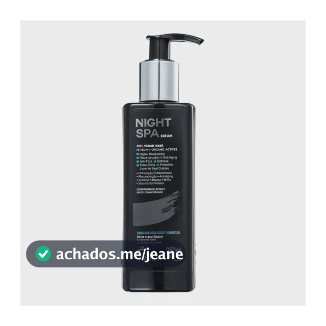 Night Spa Sérum Capilar De Tratamento Noturno Truss 250ml