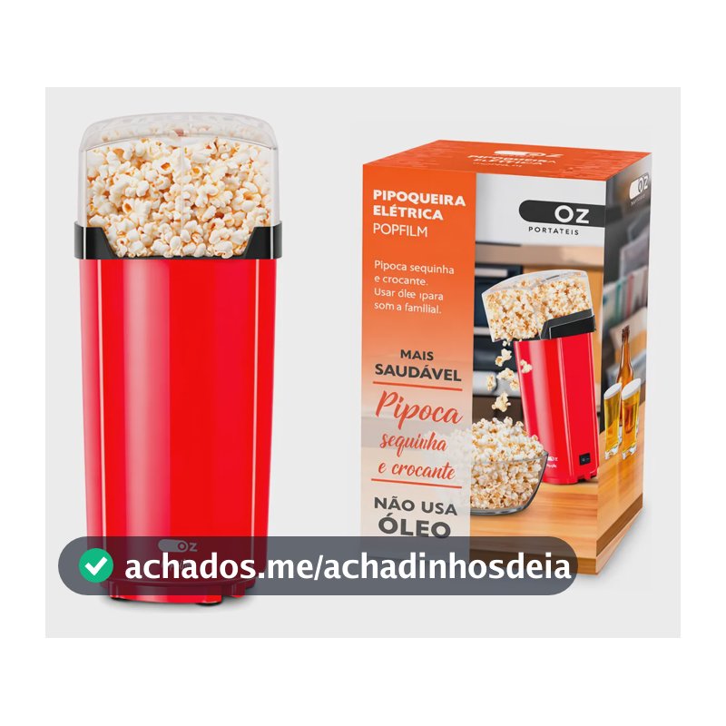 Pipoqueira Elétrica Portátil Sem Óleo Fritura Ar Quente Vermelho 220v 220v