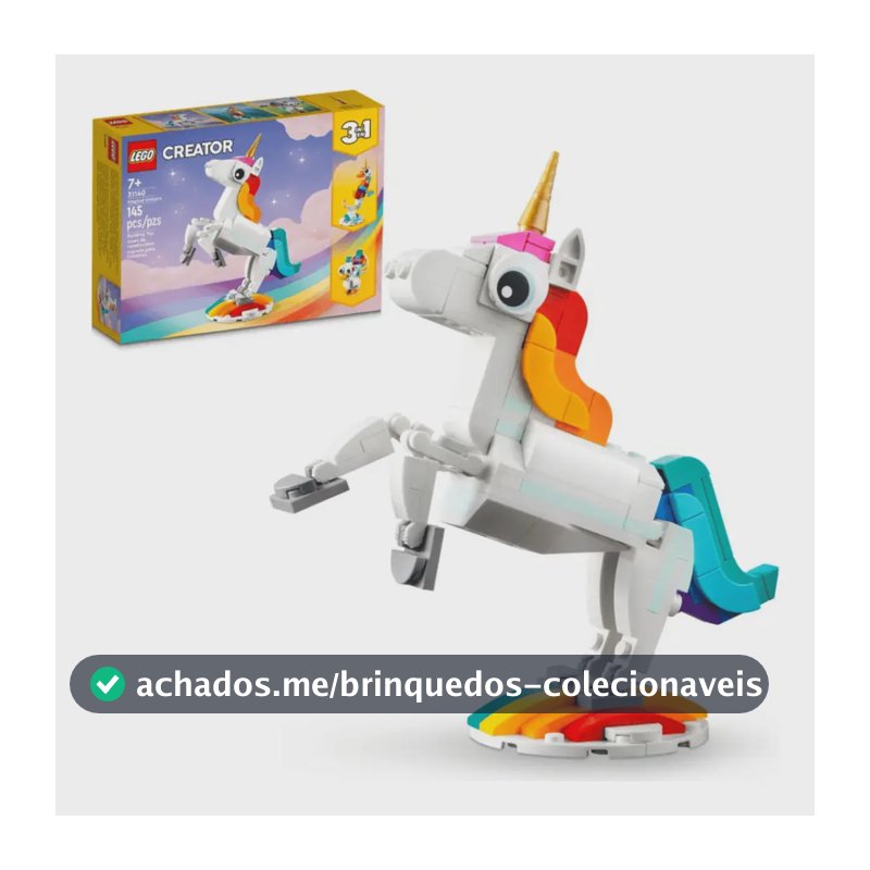 Creator 3 em 1 Unicórnio Mágico Lego 31140