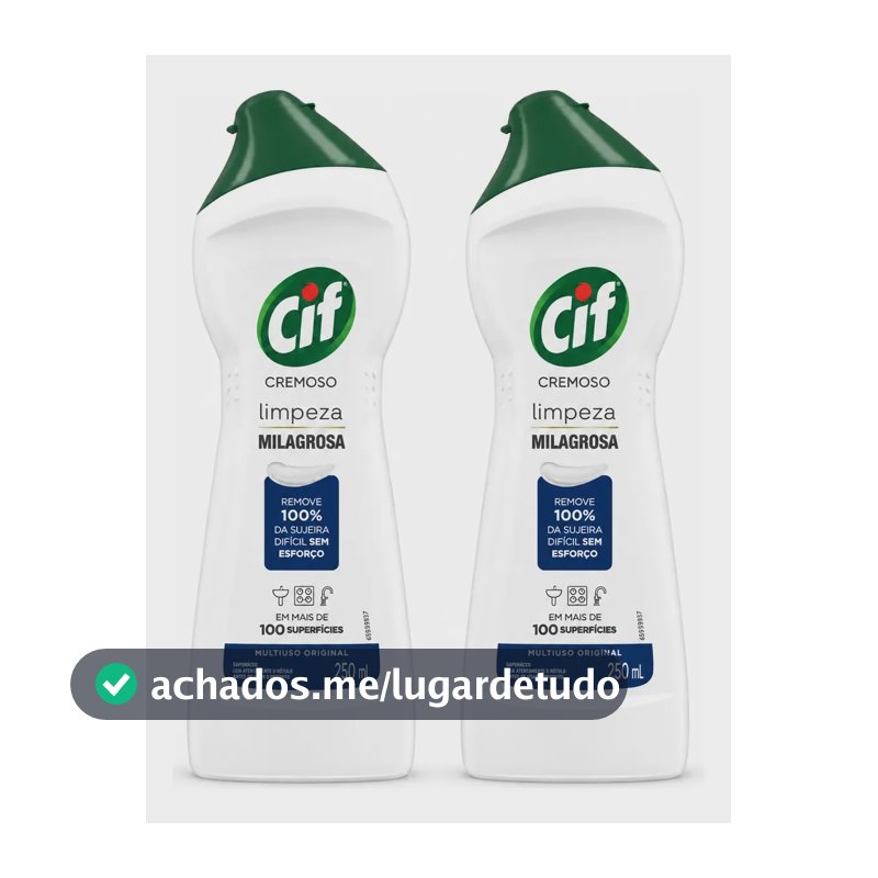 Kit 2 Saponáceo Cremoso Cif Multiuso Original Squeeze 250ml