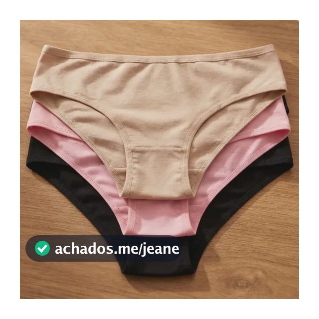 Kit 5 Calcinha 100% Algodão Tanga Cotton Feminina Confortáve Sortidas Gg 44-46