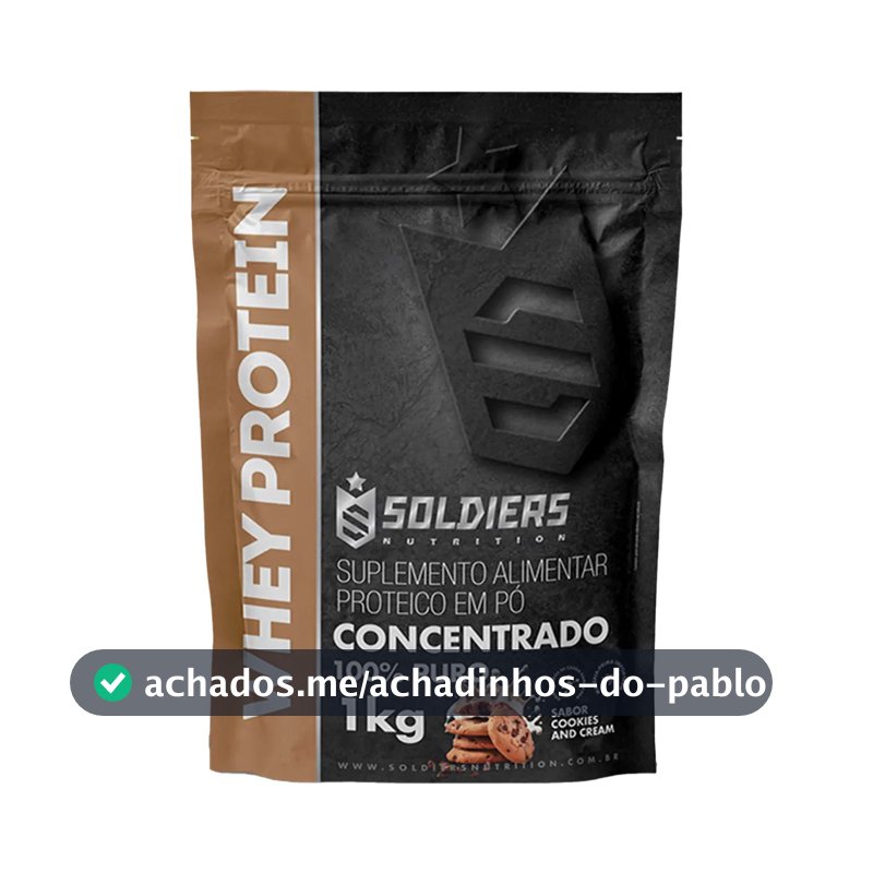 Whey Protein Concentrado 1kg Cookies Soldiers Nutrition