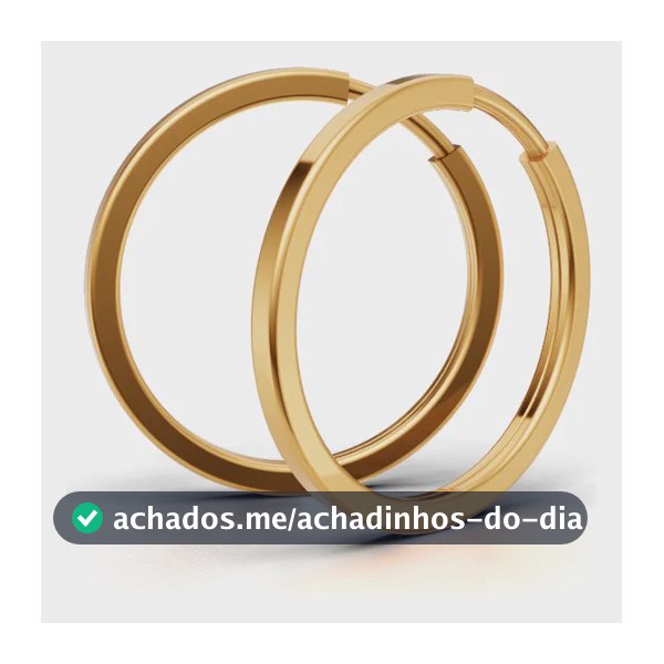 Brinco Argola Infantil-adulto 12 Mm Em Ouro 18k 750 Dourado