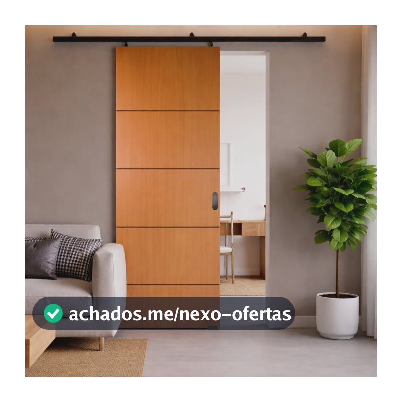Porta De Correr Colméia  Bbb Frisada 70x210 Kit Alumínio Marrom-escuro