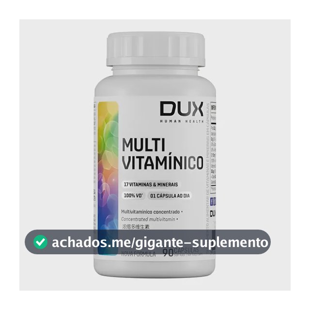 Multivitamínico 90 Cápsulas Dux Nutrition Polivitamínico Sem Sabor
