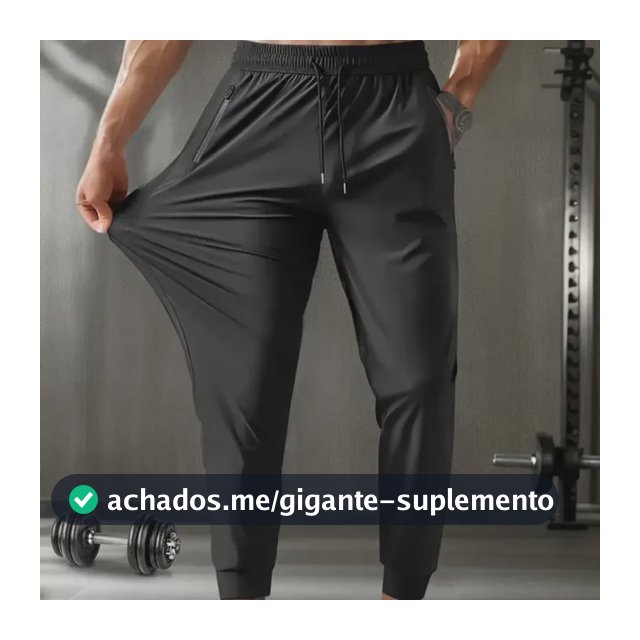 Calça Masculina Com Elastano Esportiva Fitness Slim Fit