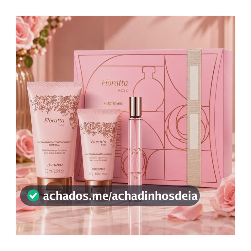 Kit Presente Floratta Rose O Boticário Feminino 3 Itens