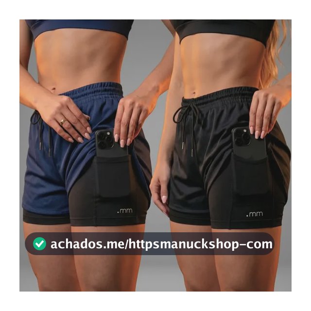 Kit 2 Short Duplo Compressão Fitness Bermuda Treino Feminino