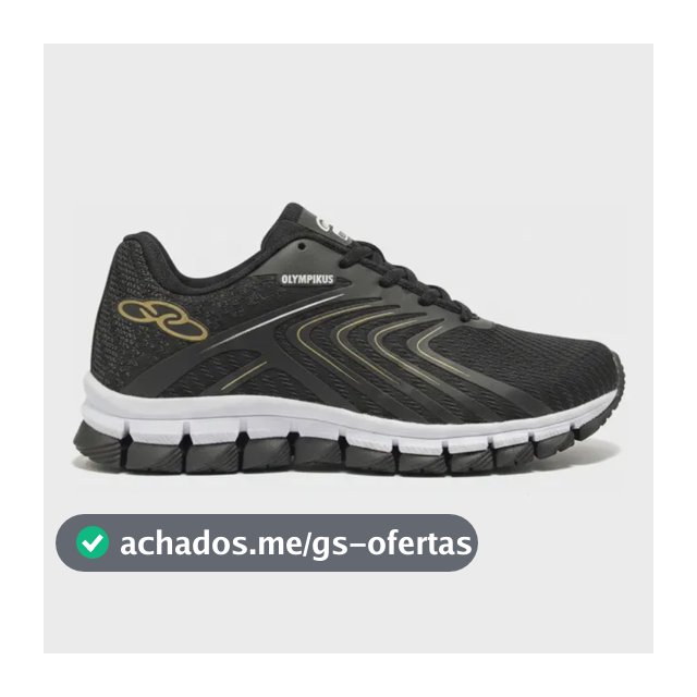 Tênis Olimp Masculino Esportivo Academia Caminhada Promoção Preto/dourado 41 Br