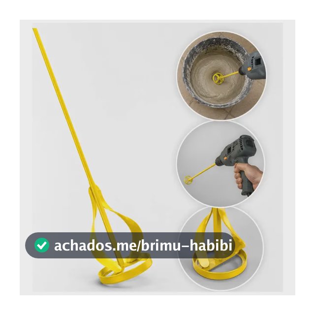 Batedor Misturador De Argamassa Tintas Encaixe P/ Furadeira Compatível Com Furadeiras 110/220 V