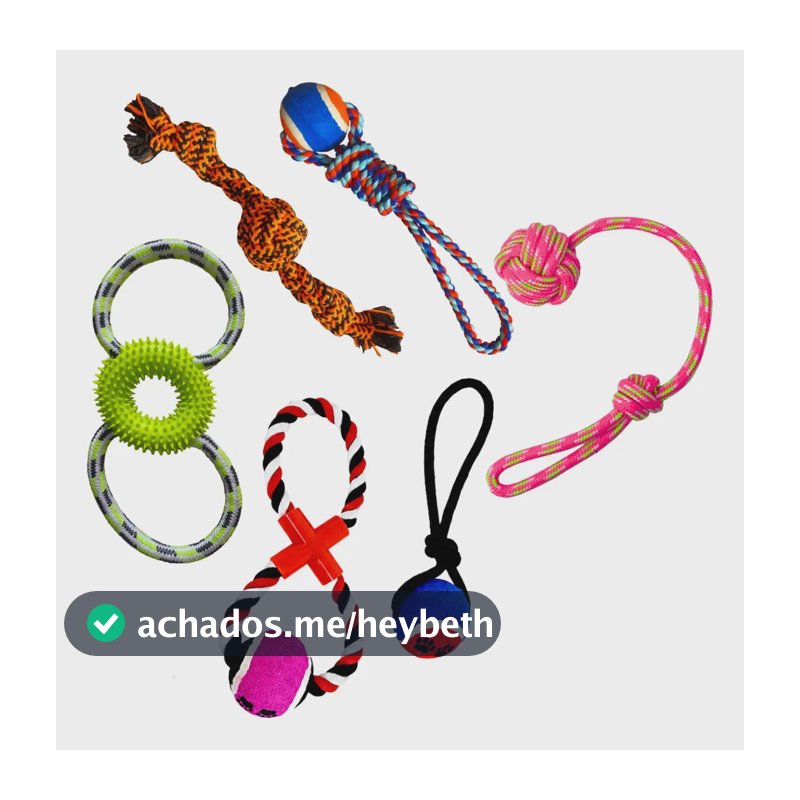 Kit 5 Cordas Brinquedos Mordedores Puxador P/ Cachorro