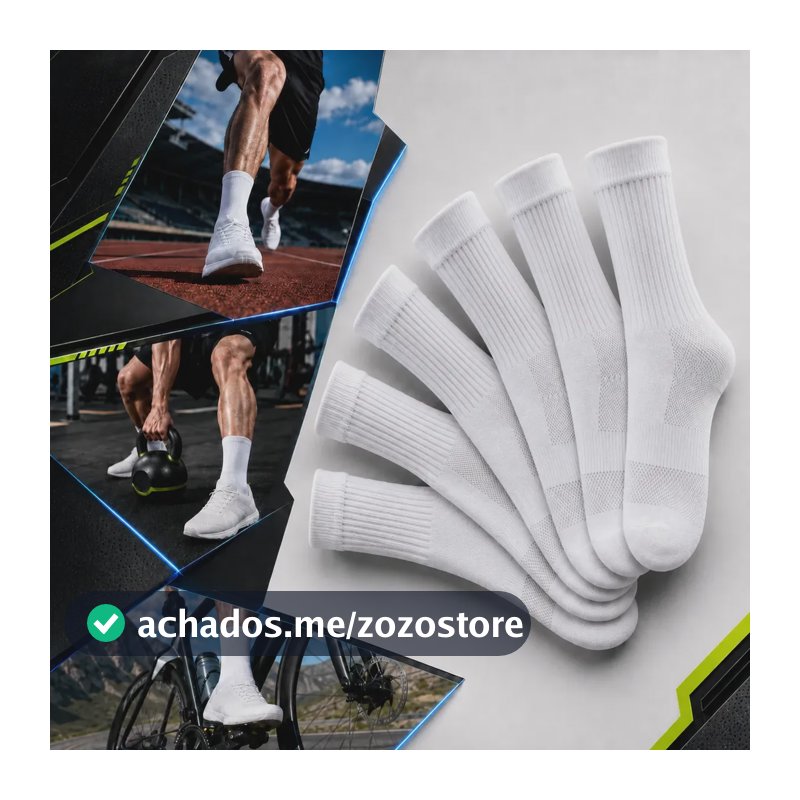 Kit 3 Pares Meias Poliamida Esportiva Corrida Bike Academia Branco Lisa 35-44