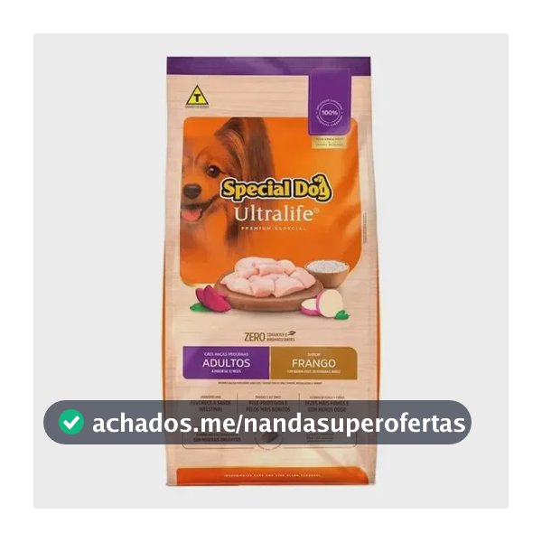 Special Dog Ultralife Adulto Raças Peq. Frango 10kg Ração