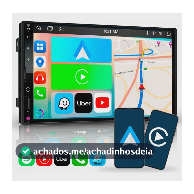 Multimídia 7 Polegadas Carplay Android auto sem fio Mp5 Rs-7007br 7 cor preto