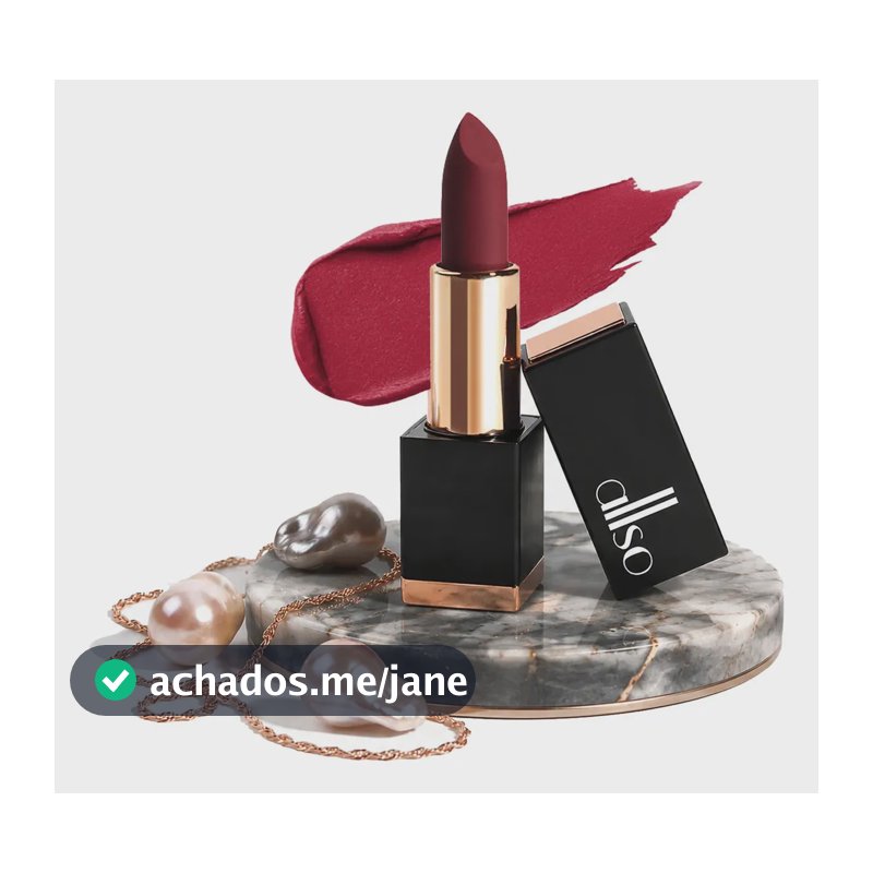 Batom Matte Allso Royal Bloom Cremoso Longa Duração Resistente Alta Fixação Alta Pigmentação Não Transfere Hidrata os Lábios Fórmula Leve Dia e Noite Maquiagem Lipstick Long Lasting Transfer Proof