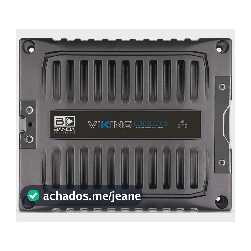 Módulo Amplificador Banda Viking 8000W RMS 1 Canal 2 Ohms Classe D Preto