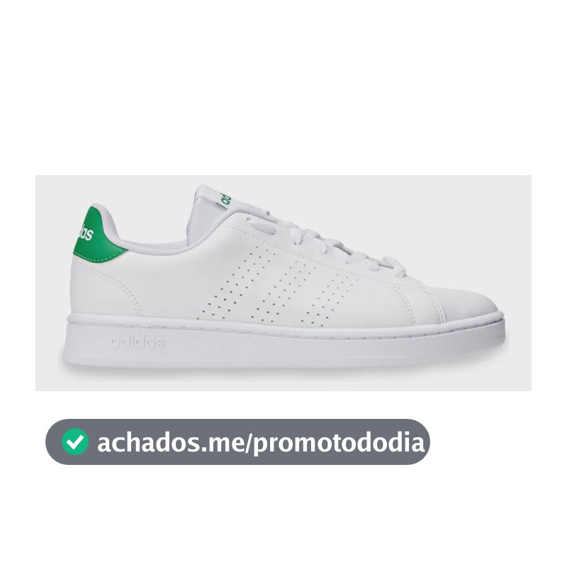 Tênis Masculino E Feminino Advantage 2.0 adidas Branco E Verde Liso 37 Br
