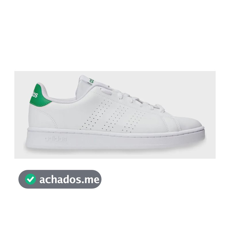 Tênis Masculino E Feminino Advantage 2.0 adidas Branco E Verde Liso 37 Br