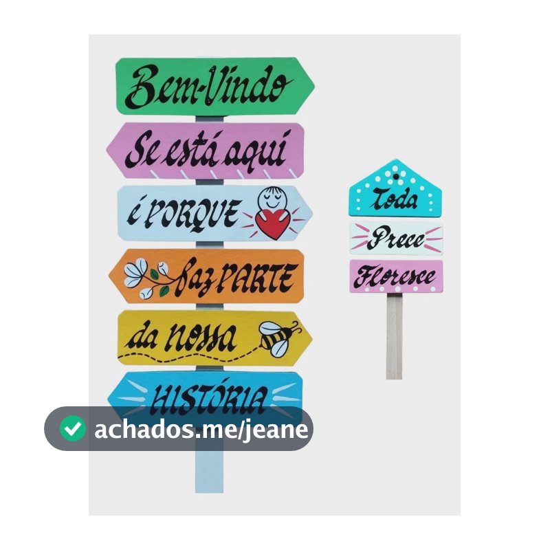 Placa Decorativa Setas Coloridas Jardim + Brinde Mini Placa Parte Da História