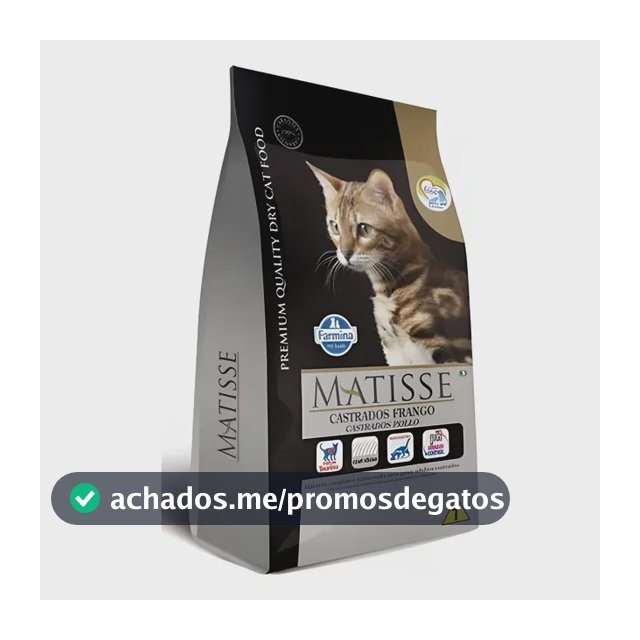 Ração Matisse Para Gatos Castrados Sabor Frango 7,5kg