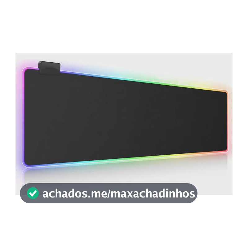 Mousepad Gamer RGB Aportex 80x30cm 11 Modos Iluminação LED Preto