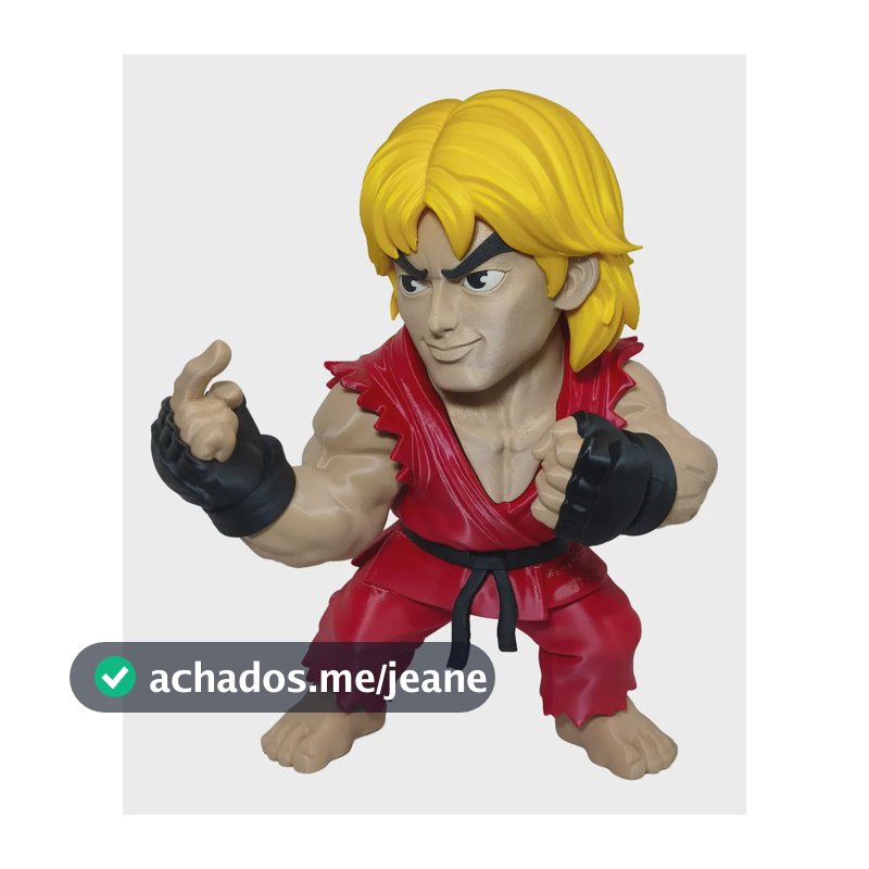 Boneco Street Fighter Ryu Ken Gamer Decoracao Geek Nerd