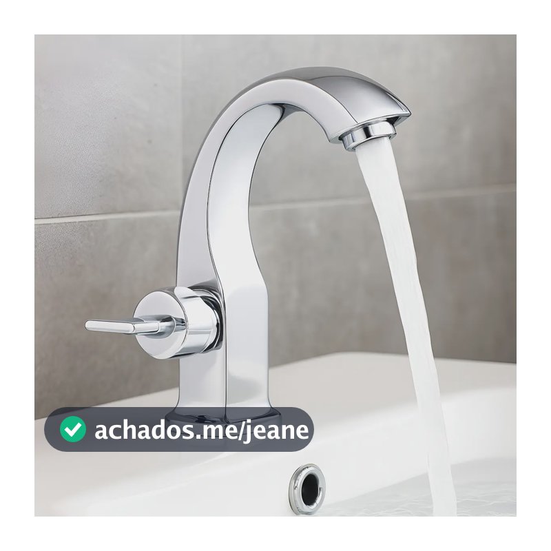 Torneira Para Banheiro Inox Lavatório Metal Soment Água Fria Prateado Brilhante