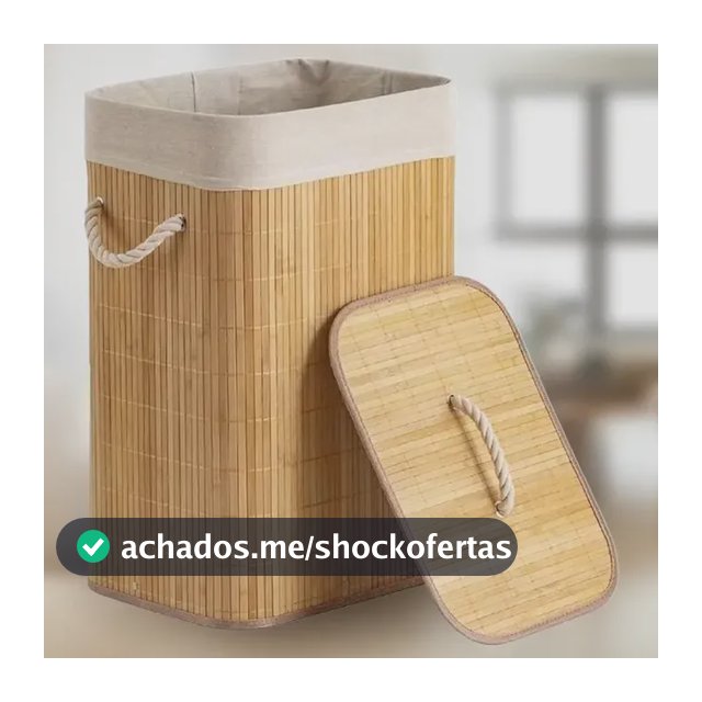 Cesto De Roupas De Bambu 70 Litros Yikasa