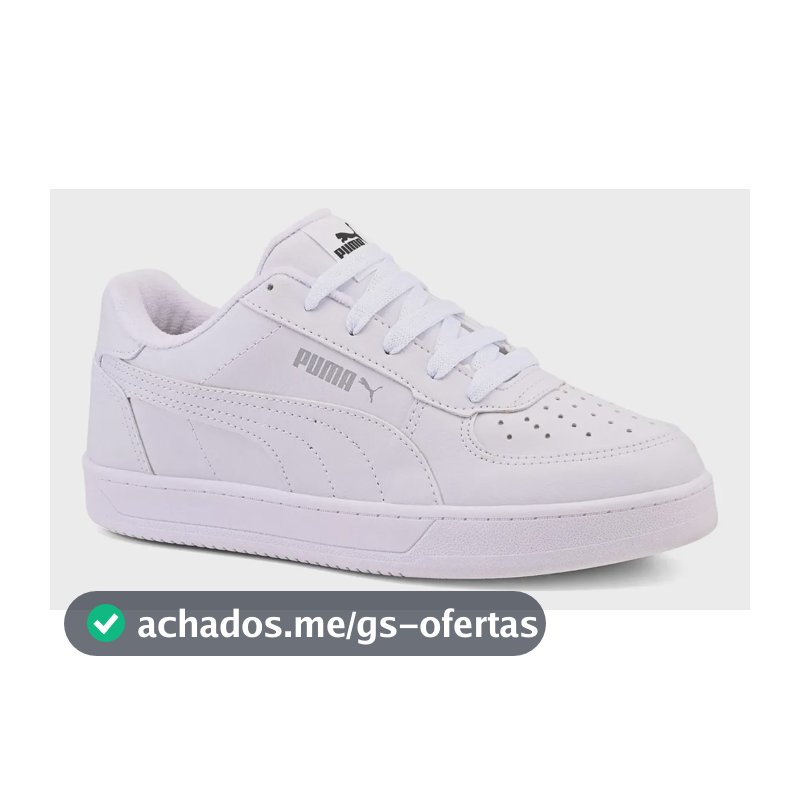 Tênis Puma Caven Suede Masculino Macio Leve Confortável Branco Animal Print 39 Br