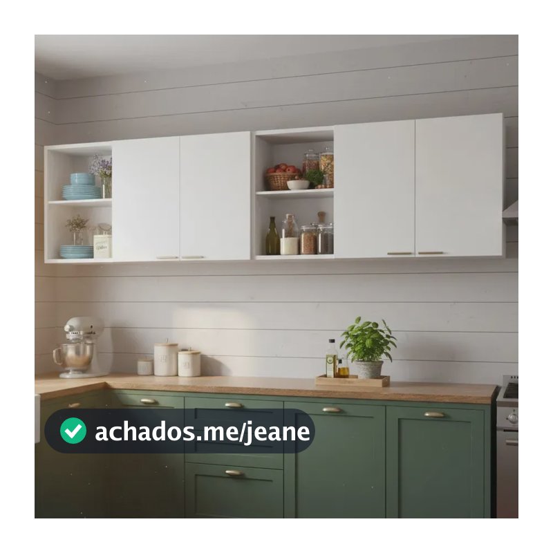 Kit 2 Armários Aéreos Para Cozinha Branco