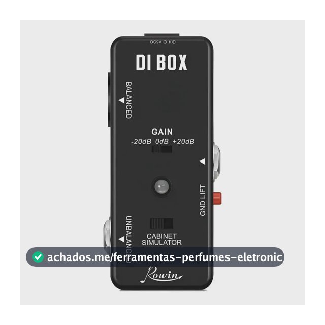 Pedal Di Box Impulse Response Simulador Gabinete Sensacional Preto
