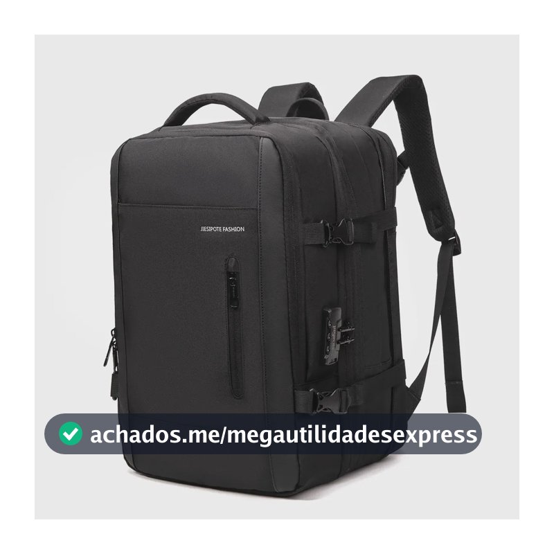 Mochila Para Notebook Impermeável com Porta USB e Senha Para Homem