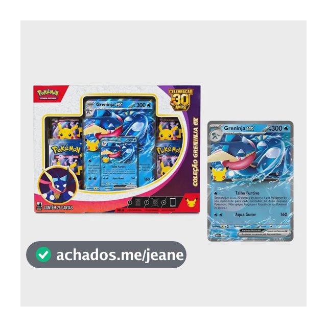 Pokémon Celebração 30 Anos Cartas Pokémon Copag Coleção Coleção Greninja Ex Português