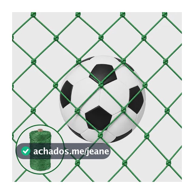 Rede 3,00x20,00 Proteção Malha 10x10 Quadra Campo De Futebol Verde