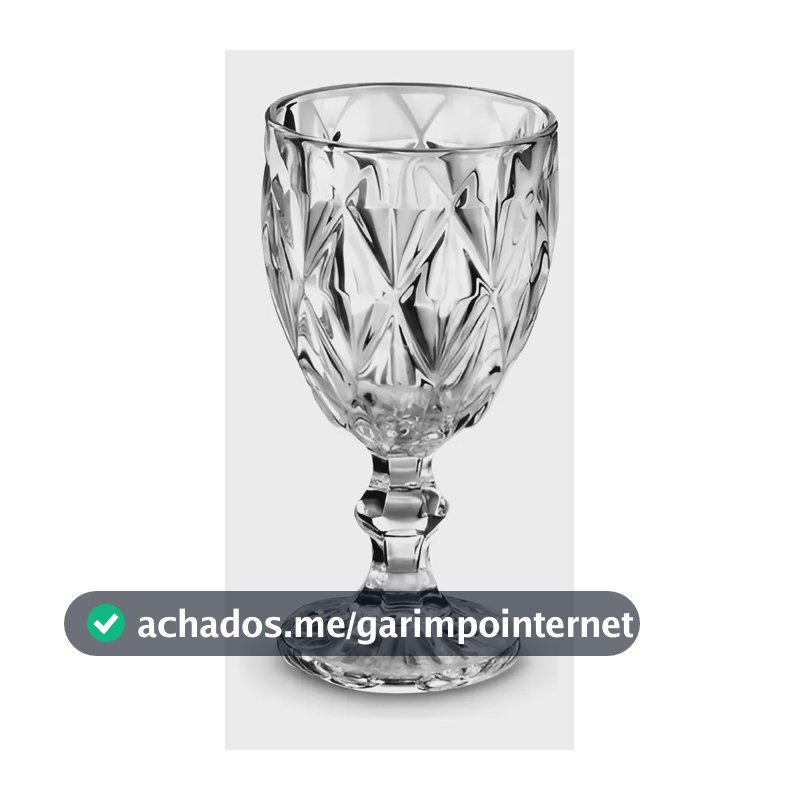 Jogo De Taças Diamond Cristal Vidro Taça De Vinho 340 Ml 6 Peças SBC UTILIDADES