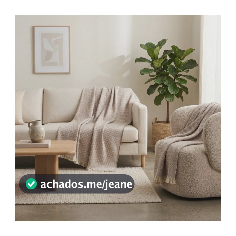 Manta Decorativa Sofa Dohler Poltrona Cama Xale 100% Algodão Castanho