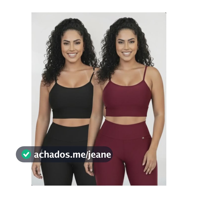 Kit-2 Top Alcinha Fina Academia Fitness C/ Bojo Suplex Power