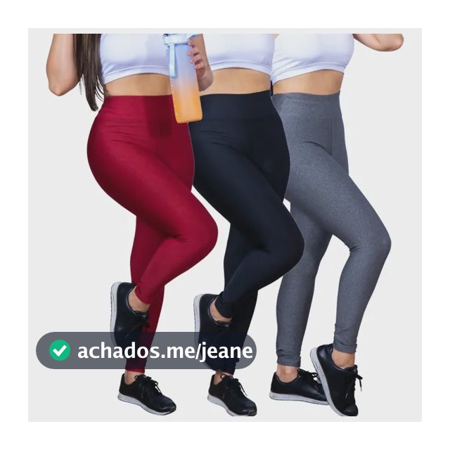 Kit 3 Calças Legging Feminina Tecido Grosso Black Friday