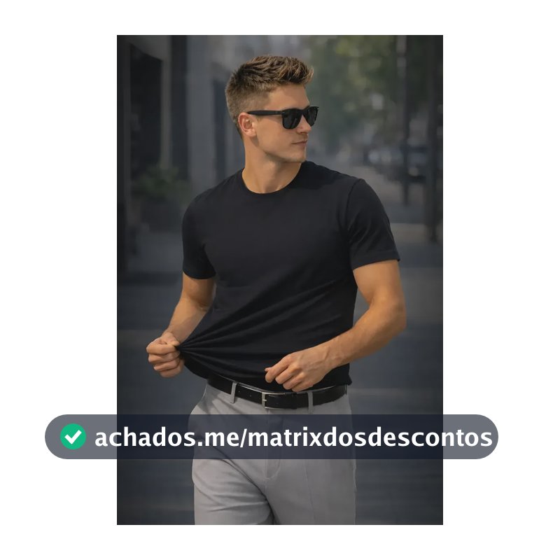 Camiseta Malha Peruana Masculina Premium Algodão Preto Sem Estampa Gg Liso