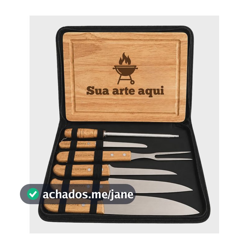 Kit Churrasco Personalizado - 8 Peças