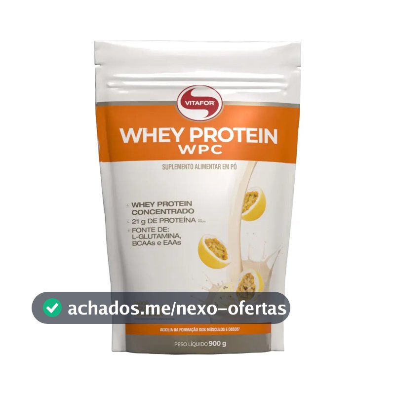 Whey Protein Wpc - Pouch 900g Mousse De Maracujá - Vitafor